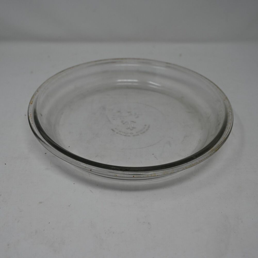 Anchor Hocking Glass Pie Plate 9 Inch Deep Dish Ovenware USA Set 2